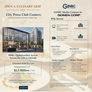 G1NBC Media Centers: Launching a 2,000-Unit Global Network—Where National Broadcasting Meets Premium Hospitality